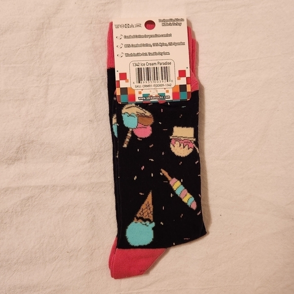 Socks N Socks Ice Cream Cone Sundae Socks - Picture 2 of 5
